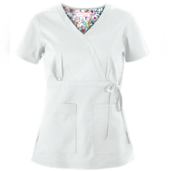 koi Tops Koi White Scrub Top S Poshmark